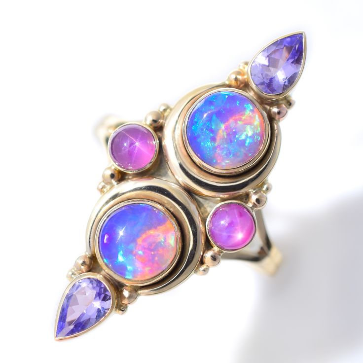 Celestial Aqua to Lavender Australian Opal and Green Tourmaline Pendan – Angel Alchemy Radiant Rings, Alchemy Jewelry, Painted Pictures, Unicorn Ring, Dream Rings, Australian Opal Ring, Fire Opals Jewelry, Character Clothing, Extraordinary Jewelry