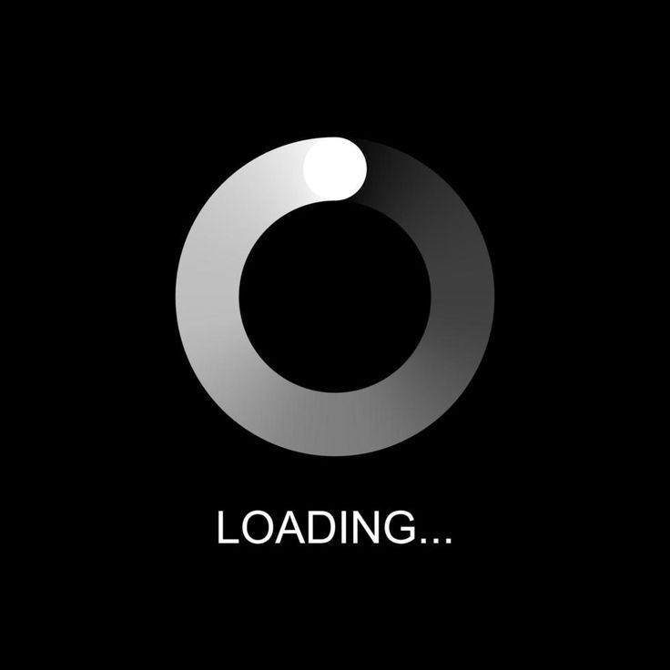 the logo for loading is shown on a black background