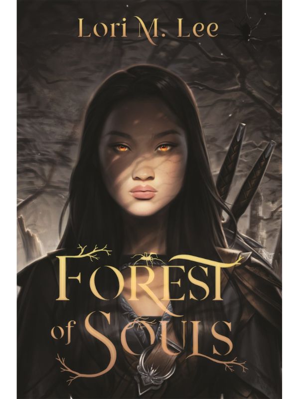 the cover for forest of souls by lori m lee, with an image of a woman