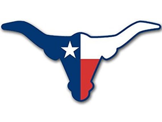 the texas state flag is shown on an outline of a cow's head and tail