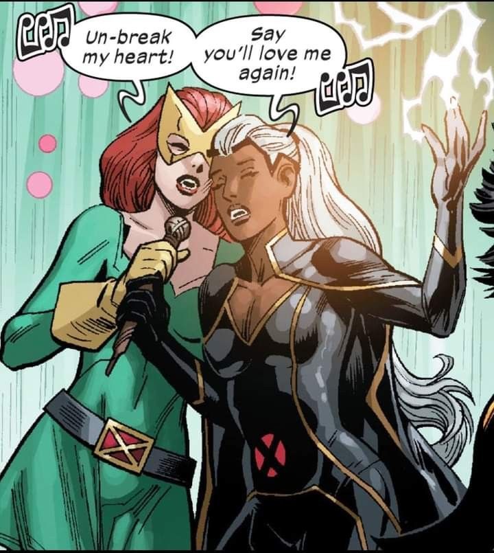 an image of two women talking to each other in the comic book's page