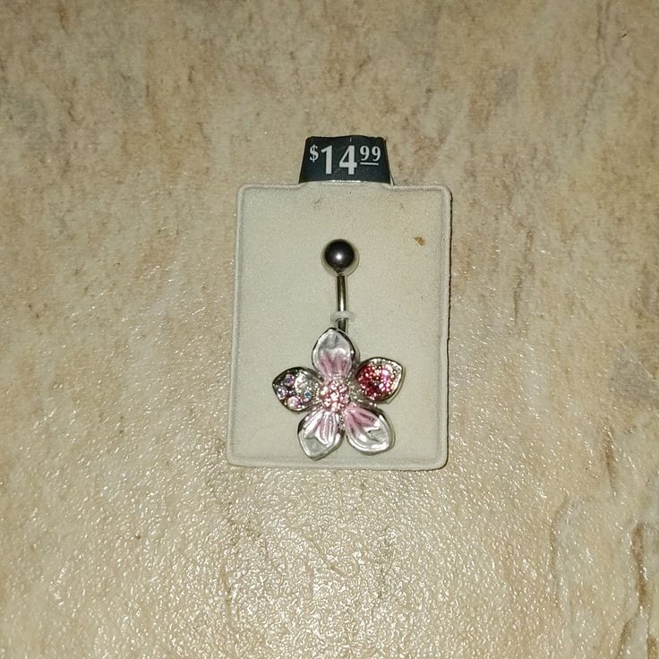 Nib Nwt Beautiful Sterling Silver Flower With Pink Sparkle Jewels Navel Belly Button Ring. Brand New, Never Worn. Still In Original Packaging. I Purchased It At A Piercing Store And Then Never Wore It. It's So Pretty I Wish I Still Had A Piercing To Wear This With! Feel Free To Ask For Any More Details Or Photos! :) Unique Belly Rings, Bellybutton Rings, Bellybutton Piercings, Navel Ring, Beauty Inspo, Piercing Ideas, Navel Piercing, Button Rings, Belly Piercing