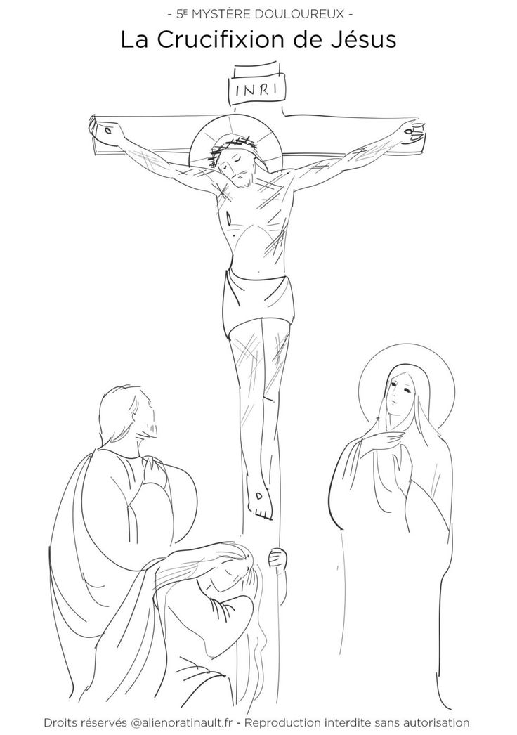 the crucifixion of jesus coloring page