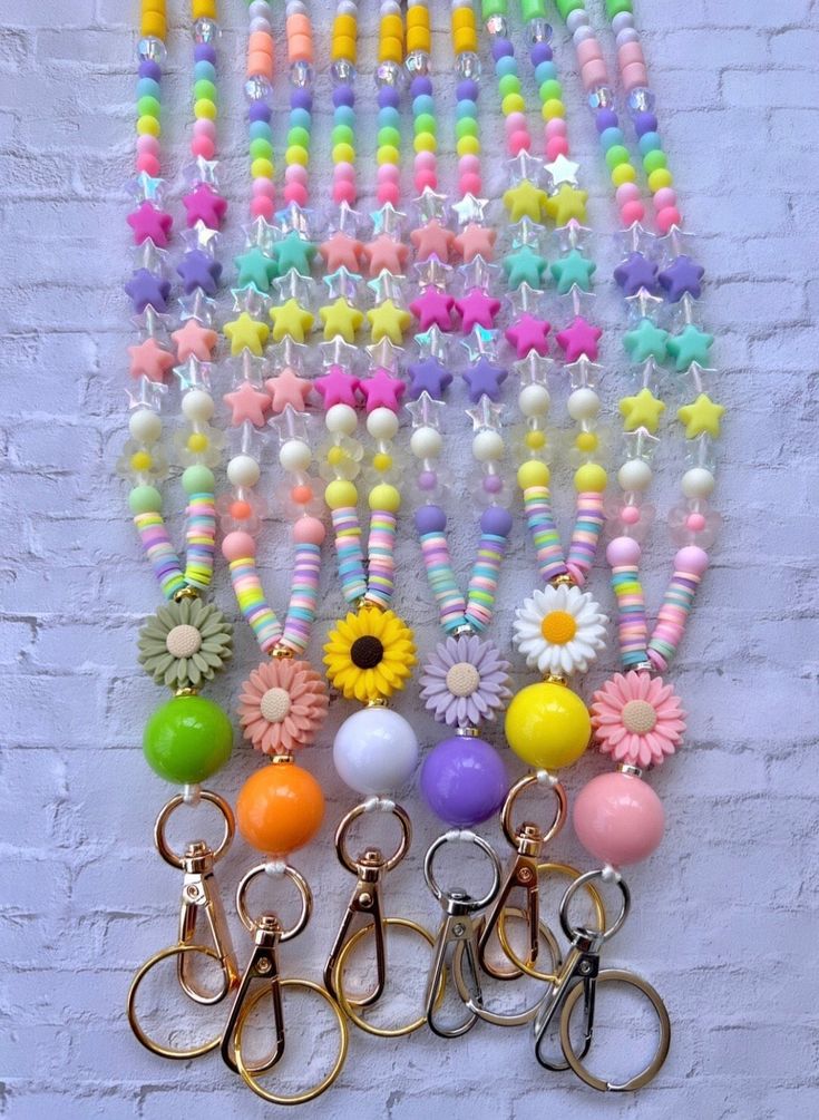 These colorful sunflower lanyards are perfect for spring and summer. They come in six different colors and all have their own uniqueness to them. Each lanyard can be customizable! Perfect for teachers, student teachers, coworkers, bosses, or as a stocking stuffer! -Follow me on Instagram @chanslans White Adjustable Fun Lanyards, Fun Multicolor Adjustable Badge Holders, Trendy Multicolor Lanyards For Gifts, Trendy Multicolor Lanyards As Gifts, Teacher Lanyards, Colorful Sunflower, Woodstock Ga, Teacher Lanyard, Retro Rainbow