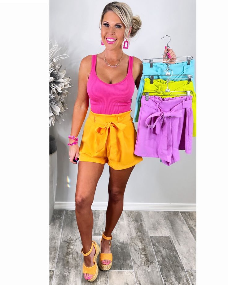 State Of Mind Belted Shorts - Orange-Dress-privityboutique.com-Privity Boutique, Women’s Fashion Boutique in Mesa, Arizona Boring Outfits, Bright Shorts, Chic Belt, Belted Shorts, State Of Mind, Vibrant Orange, Pitcairn Islands, British Indian, Summer Shorts