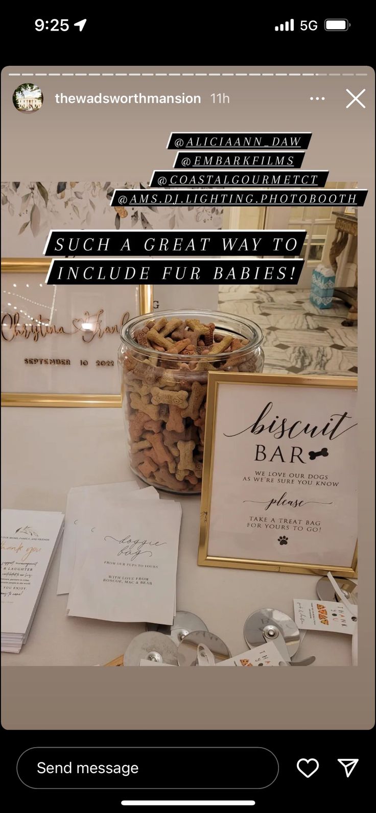 a table topped with lots of food next to a glass vase filled with nuts and other items