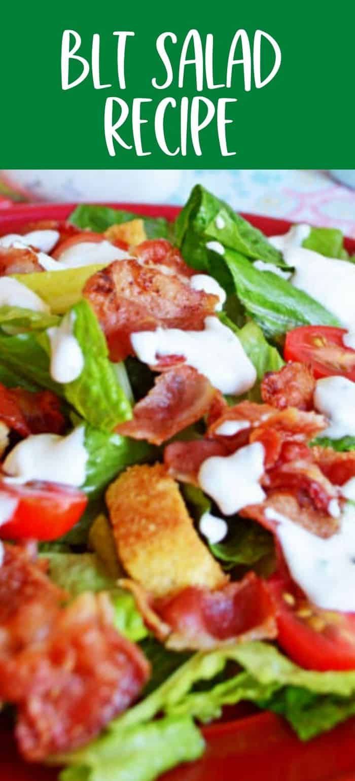 a salad with bacon, lettuce and ranch dressing on it is shown in this image