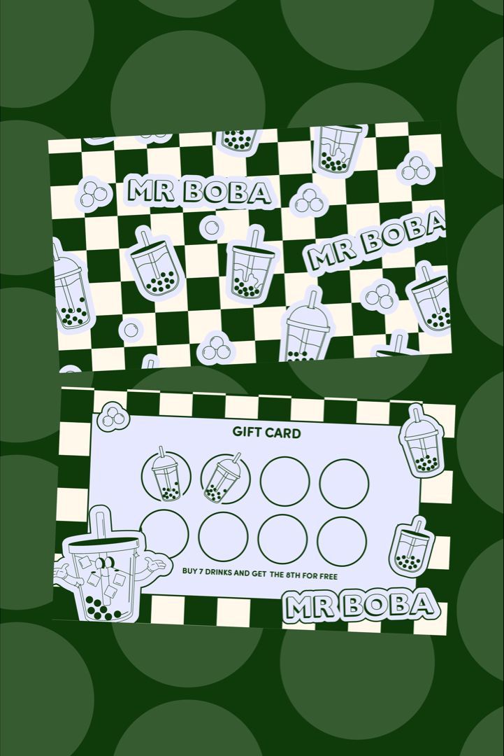 a green and white checkered board with some pictures on it