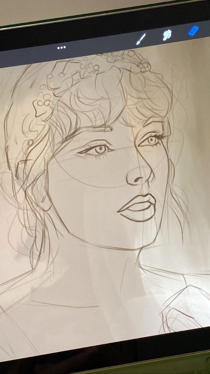 taylor swift Taylor Swift Drawing Procreate, Sketchbook Ideas Taylor Swift, Taylor Swift Cartoon Drawing, Taylor Swift Sketch Pencil Easy, How To Draw Taylor Swift Step By Step, Taylor Swift Sketch Easy, Taylor Swift Sketch Pencil, How To Draw Taylor Swift, Taylor Swift Art Drawing