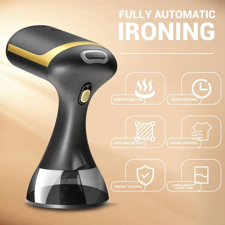 an electric hair dryer is shown with instructions on how to use the ironing tool