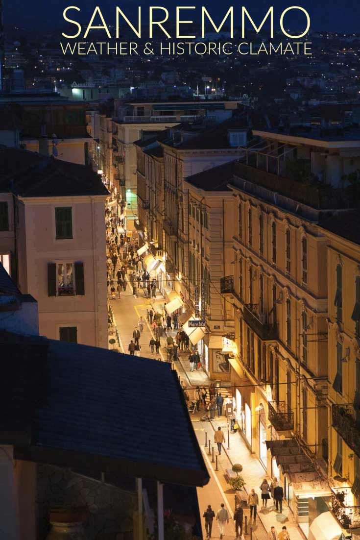 the cover of sanremmo's weather and historic climate book is shown at night