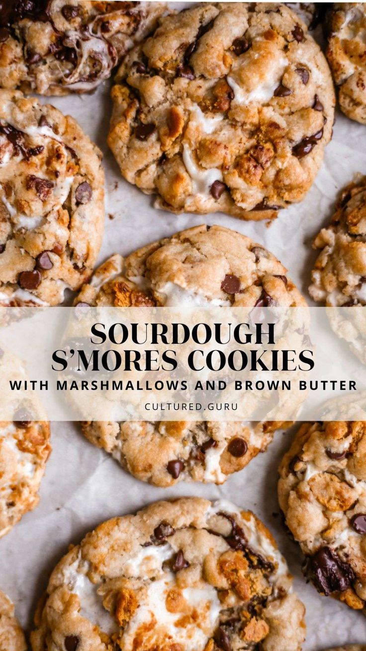 some cookies with marshmallows and brown butter