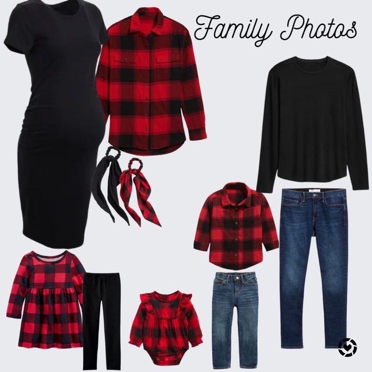 Red and black plaid!?! I love flannel family outfits! I would tie the red and black flannel around my waste with a black dress! And wear black boots! 
Follow my shop on the @shop.LTK app to shop this post and get my exclusive app-only content!

#liketkit #LTKfamily #LTKSeasonal #LTKstyletip
@shop.ltk
http://liketk.it/3ohQH Red And Black Flannel Family Pictures, Red Plaid Photoshoot Family, Red And Black Plaid Family Pictures, Buffalo Plaid Photo Shoot Family, Black White Burgundy Family Photo, Red Black And White Family Photo Outfits, Black And Red Christmas Photos, Buffalo Check Family Pictures, Family Flannel Photoshoot