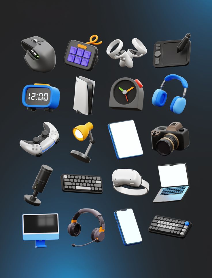 Gadget and Tech 3D Illustration 3d Assets Design, 3d Ui Design, 3d Web Design, Tech Illustration, Banner Template Photoshop, 3d Ui, Geometric Shapes Drawing, Free Web Design, Business Graphics