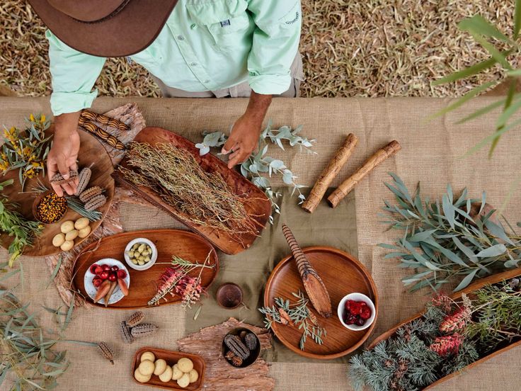 a person is preparing food on a table