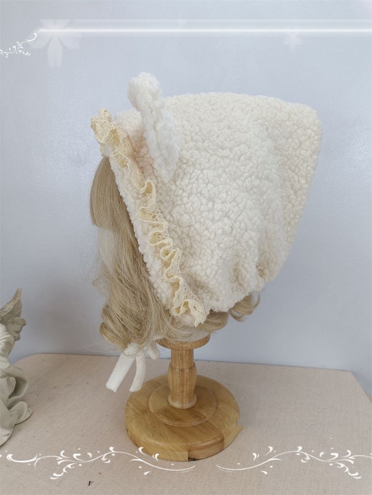 This price is for a hat only. Cream Winter Bonnet Cap, Cute Beige Wide Brim Hat, Winter Cream Bonnet Cap, Winter Cream Bonnet, Cream Bonnet Beanie, One Size Fits Most, Cream Beanie Bonnet One Size Fits Most, Beige Bonnet Cap, One Size Fits Most, Cream Colored One Size Bonnet Cap, Cream Bonnet Cap One Size