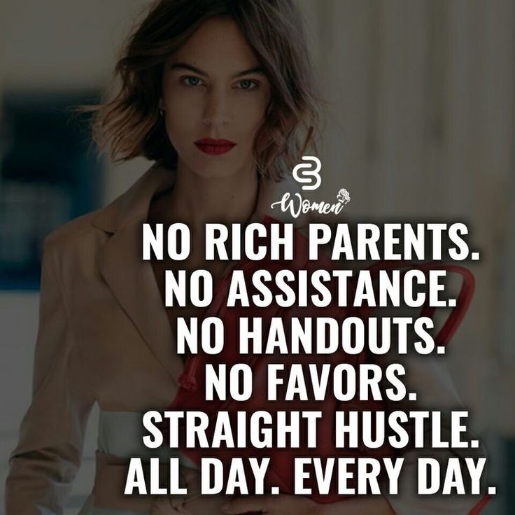 a woman wearing a suit and red lipstick with the words no rich parents, no assistance