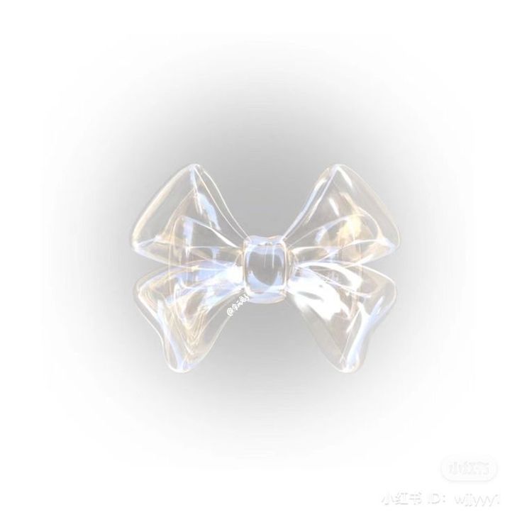 a clear bow on a white background with no image in the bottom right hand corner