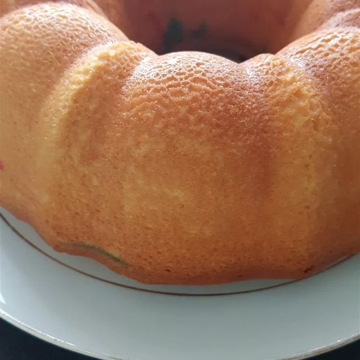 a bundt cake sitting on top of a white plate