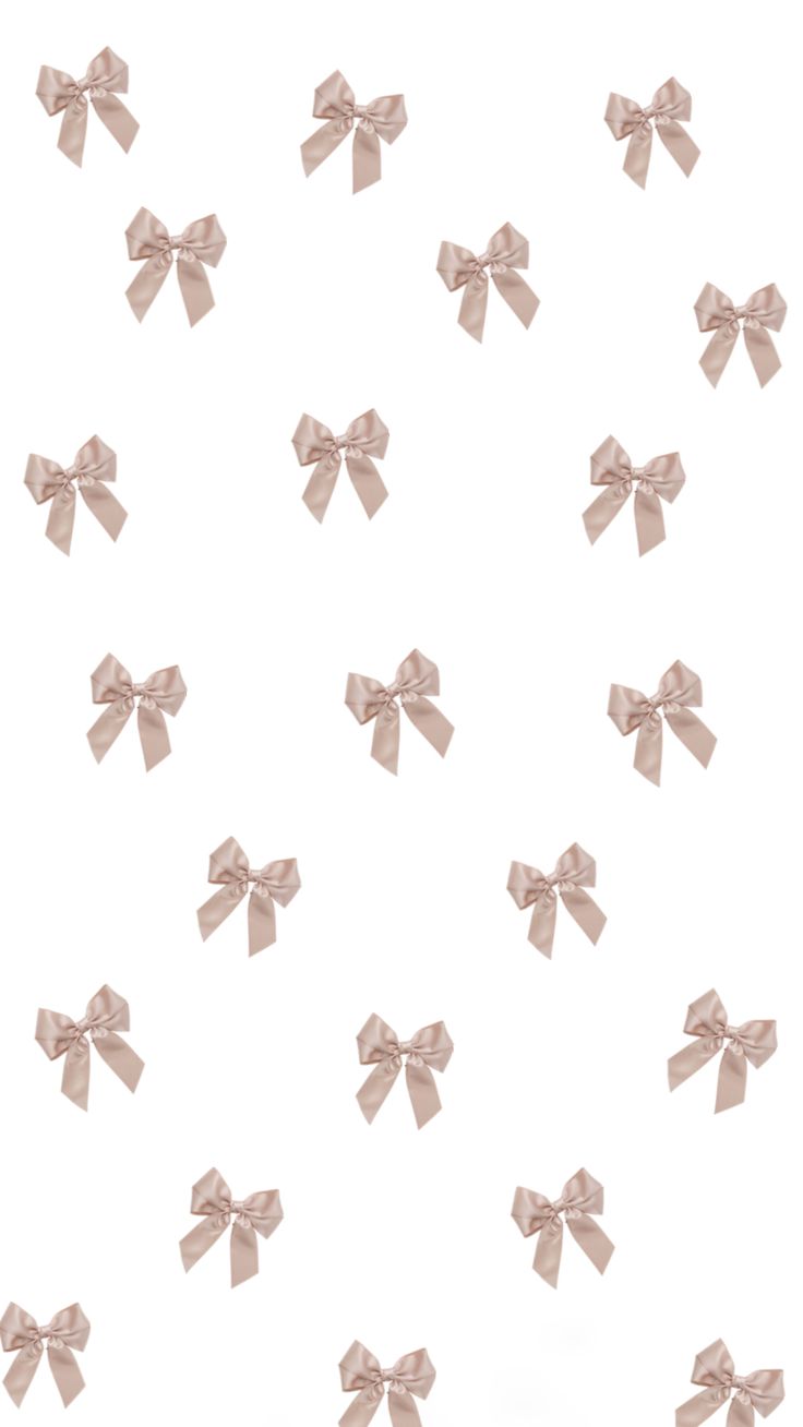 many small bows on a white background