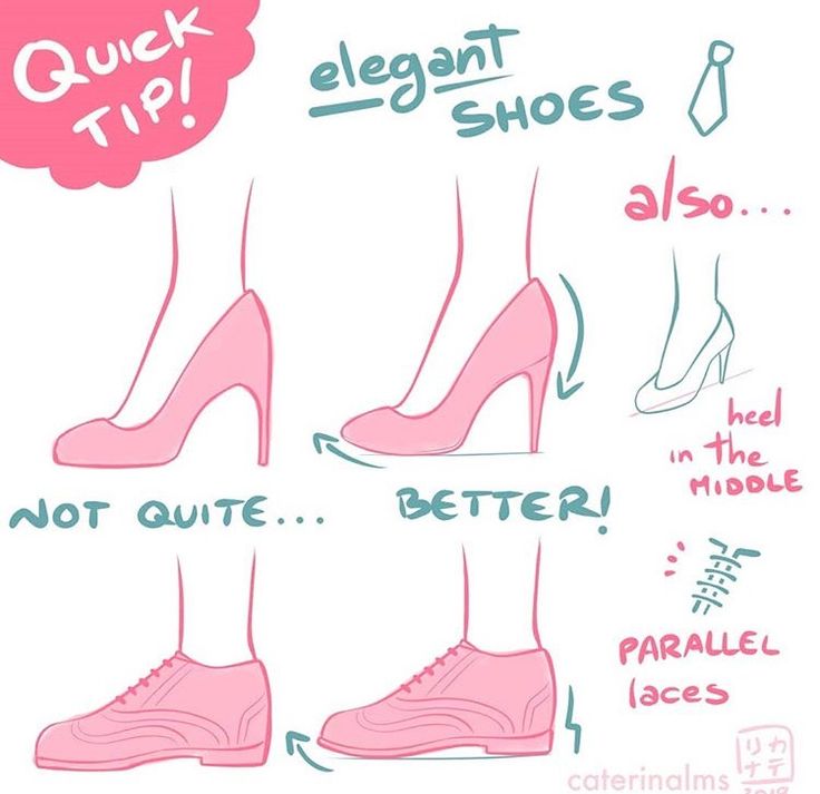 a poster showing how to wear high heels for different types of feet and shoes, with the words quick tip on each shoe