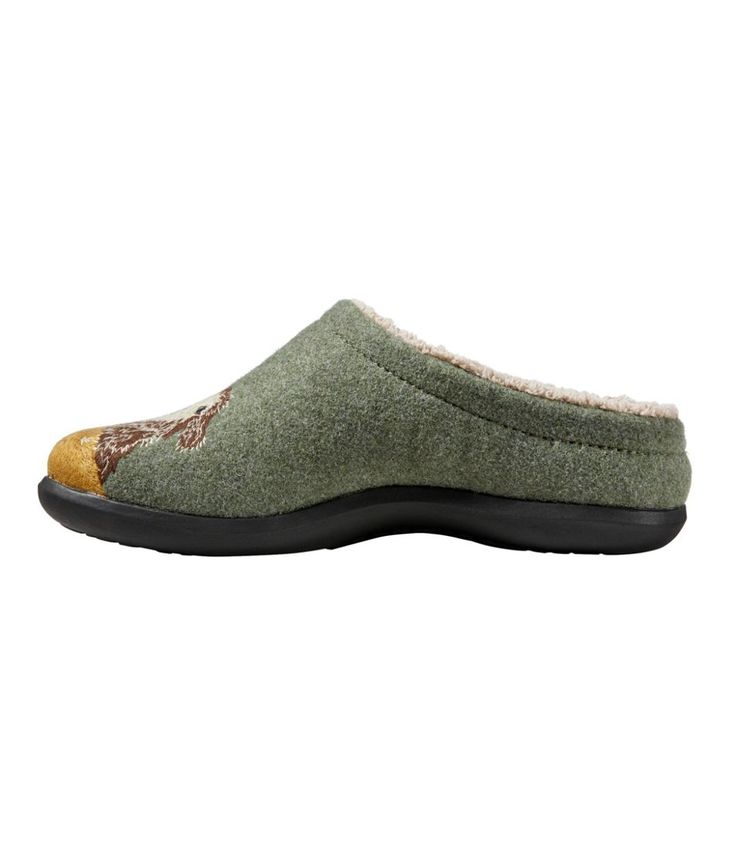 Snug Slip-on Casual Slippers, Casual Slip-on Slippers, Casual Snug Slip-on Slippers, Casual Snug Fit Slip-on Slippers, Casual Multicolor Winter Slippers, Cozy Outdoor Winter Slippers, Comfy Cushioned Slippers For Fall, Green Casual Indoor Slippers, Comfortable Casual Fall Slippers