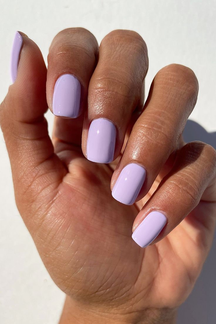 Solid Color Short Nails, Nails Solid, April Nails, Lilac Nails, Om Tattoo, Nails Yellow, Nagellack Trends, Plain Nails, Nails Silver