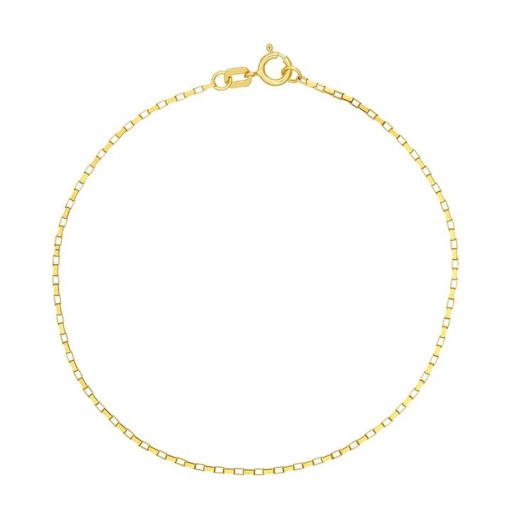 14k Gold Box Chain Bracelet Yellow Gold Necklace With Box Clasp Gift, Formal 14k Gold Bracelet With Box Chain, Classic Snake Chain Bracelet, Perfect As A Gift, Classic Snake Chain Bracelet For Gift, Classic Snake Chain Bracelet Gift, Classic Snake Chain Bracelet, Yellow Gold Diamond Bracelet With Cable Chain As Gift, Yellow Gold Diamond Bracelet With Cable Chain, Diamond Bracelet With Box Chain As Gift