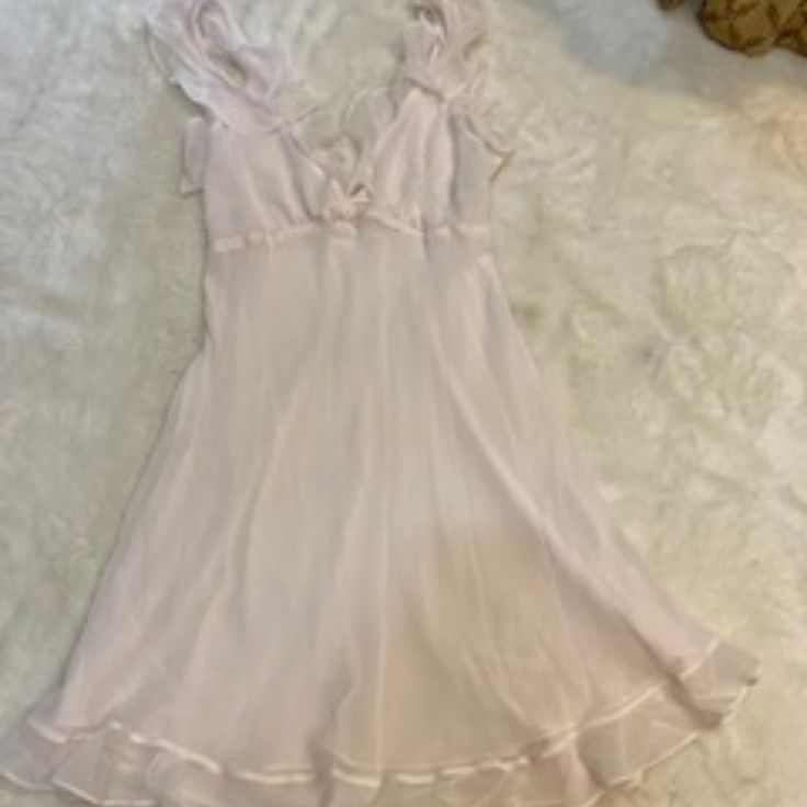 Brand New, Never Worn. Sweet Nightgown. Great For A Honeymoon Or Romantic Trip. Feminine V-neck Sleepwear For Sleepover, Feminine V-neck Chemise For Daywear, Spring Sheer Nightgown For Sleep, Sheer Nightgown For Spring Sleepover, Coquette Ruffled Sleepwear For Bedtime, Coquette Ruffled Sleepwear For Loungewear, Coquette Ruffled Sleepwear, Sheer Nightgown For Spring Bedtime, Sheer Spring Nightgown For Bedtime