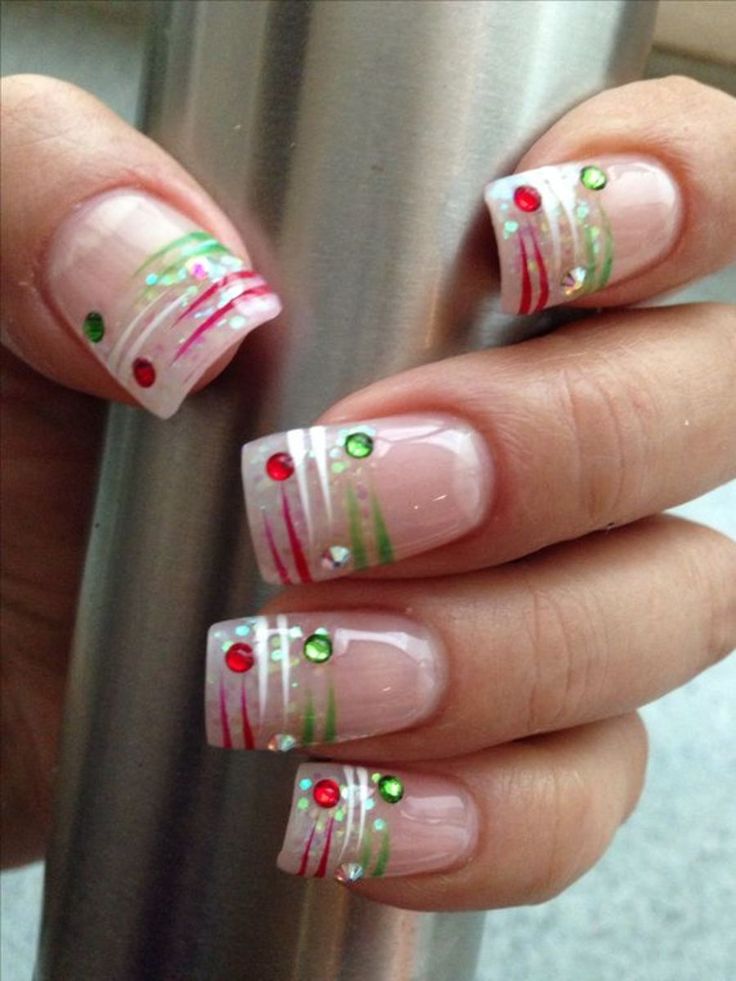 Diy Christmas Nail Designs, Christmas Nails Diy, Cute Christmas Nails, Christmas Nail Art Designs, Holiday Nail Art, Diy Nail Art, Winter Nail Art, Festival Nails, Nailed It