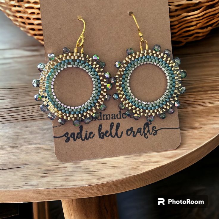 Beautiful bohemian style handmade earrings These earrings are all hand sewn and are a stunning. Made with different seed beads as well as fire polished beads. Beaded Circle, Earring Ideas, Circle Earrings, Round Earrings, Hand Beading, Handmade Earrings, Hand Sewn, Bohemian Style, Seed Beads