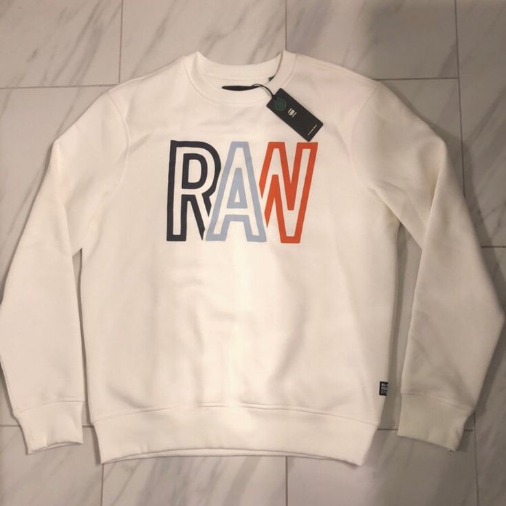 Men’s G-Star Raw Pullover Sweatshirt Price Is Firm At $75. Color: White Condition: 10/10 New W Tags White Urban Crew Neck Sweater, Urban White Crew Neck Sweater, White Crew Neck Urban Sweater, White Branded Sweater For Fall, Casual White Sweater With Branding, White Branding Sweater For Fall, Star Shirt, G Star Raw, White Sweatshirt