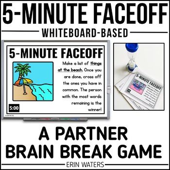 the five minute faceoff game for children to play with their brain and body parts