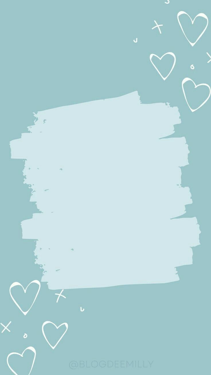 a light blue background with hearts drawn on the bottom and above it is an image of a