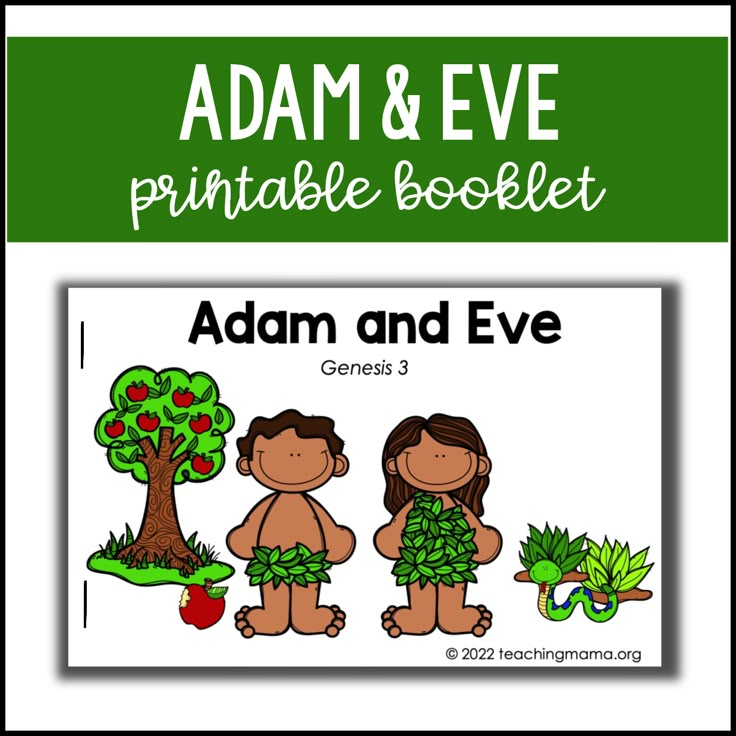 adam and eve printable booklet