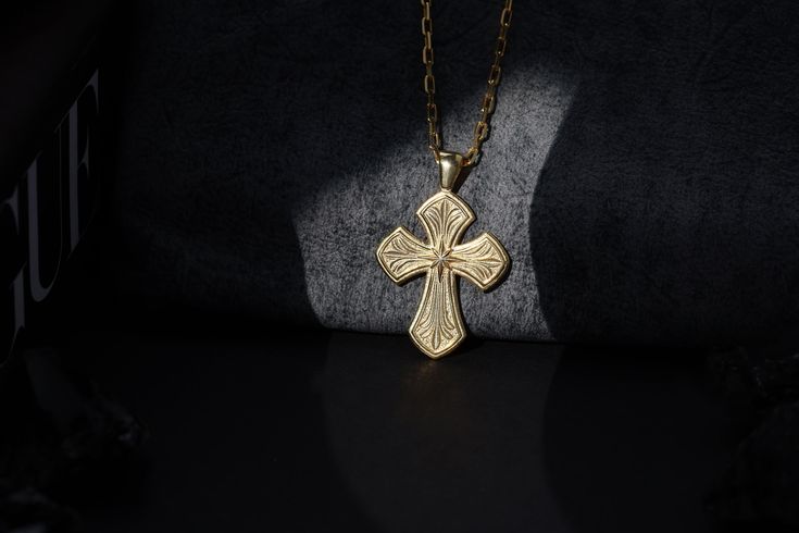 Coptic cross necklace in 925 silver or 14K gold, Religious necklace for good luck gift, Faith necklace for bridesmaid This stunning Coptic cross pendant is a beautiful symbol of faith and spirituality. Handcrafted with intricate details, this pendant is both stylish and meaningful. Whether you wear it for its religious significance or simply as a fashion statement, this piece is sure to add a touch of elegance to any outfit. Made with high-quality materials, this Coptic cross pendant is a timele Elegant Tarnish Resistant Crucifix Cross Necklace, Elegant Handmade Cross Pendant Necklace, Elegant Engraved Crucifix Necklace, Elegant Tarnish-resistant Crucifix Cross Necklace, Yellow Gold Cross Necklace For Wedding, Elegant Tarnish-resistant Crucifix Necklace, Handmade Gold Crucifix Cross Necklace, Handmade Gold Crucifix Necklace, Elegant Pendant Cross Necklace As Gift