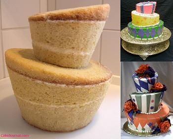 there are three cakes stacked on top of each other and one is decorated with ribbons