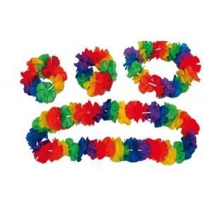 the word socca is made up of multicolored paper pom poms