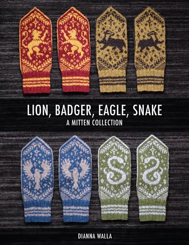 the lion, badger, eagle, snake mitten collection