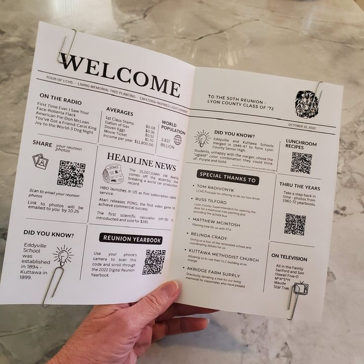 a person holding up a menu for a restaurant