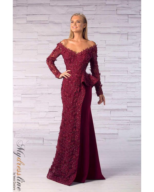 Sara Badr 26451 Spring 2019 evening collection dress. Estimated Shipping within 2-3 weeks. Mother Of Bride Dresses, Single Dress, Mother Of The Bride Dresses Long, Plastic Dress, Mother Of Bride, Peplum Styles, Skirt Long, Evening Dresses Elegant, Groom Dress