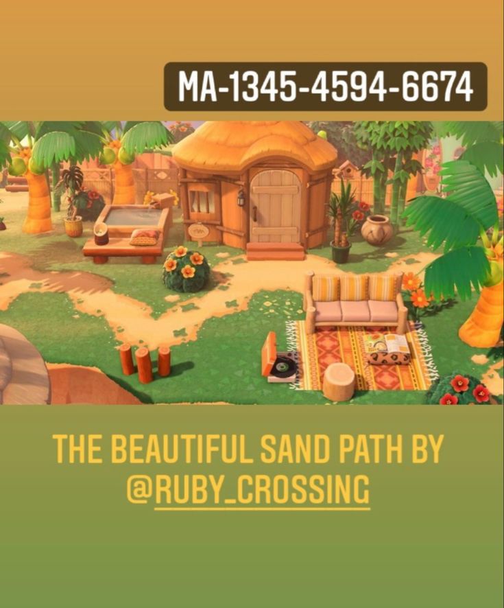 the beautiful sand path by ruby crossing is featured in this ad for an upcoming game