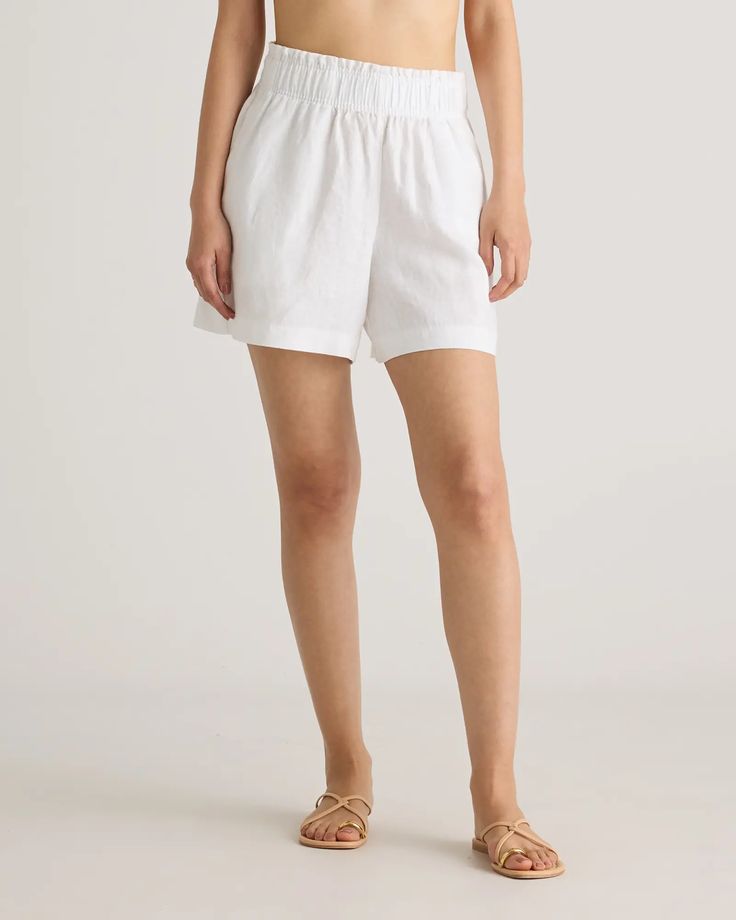 100% European Linen High Waisted Short Spring Linen Bermuda Shorts With Short Inseam, Spring Linen Shorts With Short Inseam, Linen Shorts With Short Inseam For Spring, High-waisted Linen Shorts For Daywear, Linen Shorts For Daywear In Spring, Relaxed Linen Shorts For Daywear, Linen Shorts For Spring Daywear, Relaxed Fit Linen Shorts For Daywear, Spring Linen Bermuda Shorts