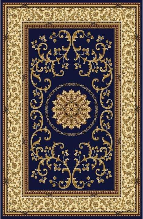 a black and gold rug with an ornate design on the bottom, surrounded by scrolls