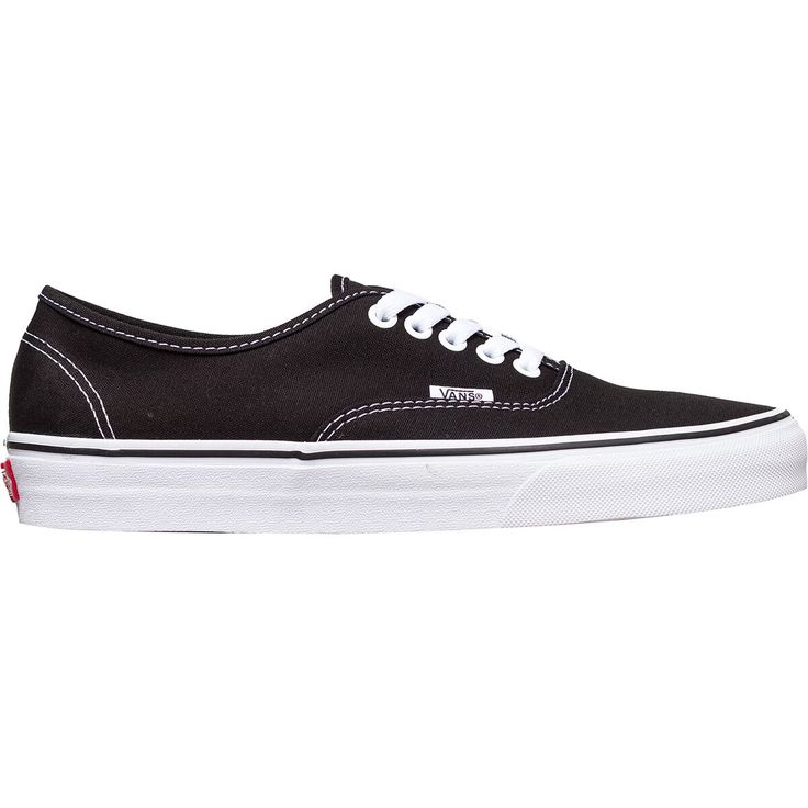 Plain and simple, there is a reason you can't go to the mall or the grocery store without seeing someone wearing the Vans Authentic Shoes. The low-top design, canvas upper, and vulcanized construction offer simple, yet timeless, style you can wear anywhere. Classic Vans Canvas Shoes For Streetwear, Classic Canvas Skate Shoes With Vulcanized Sole, Classic Skate Shoes With Vulcanized Sole, Black Urban Cotton Skate Shoes, Streetwear Cotton Skate Shoes With Rubber Sole, Cotton Skate Shoes With Rubber Sole For Streetwear, Urban Cotton Skate Shoes For Skateboarding, Classic Low-top Vans Canvas Shoes, Classic Vans Canvas Skate Shoes