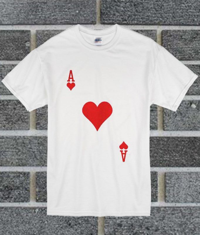 Playing Card Shirt, Ace Shirt, Typographic Poster Design, Hearts Playing Cards, Pastel Birthday, Alice In Wonderland Costume, Ace Of Hearts, Products Design, Halloween 2023