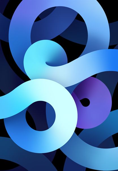 an abstract blue and purple background with circles in the shape of interlocking lines