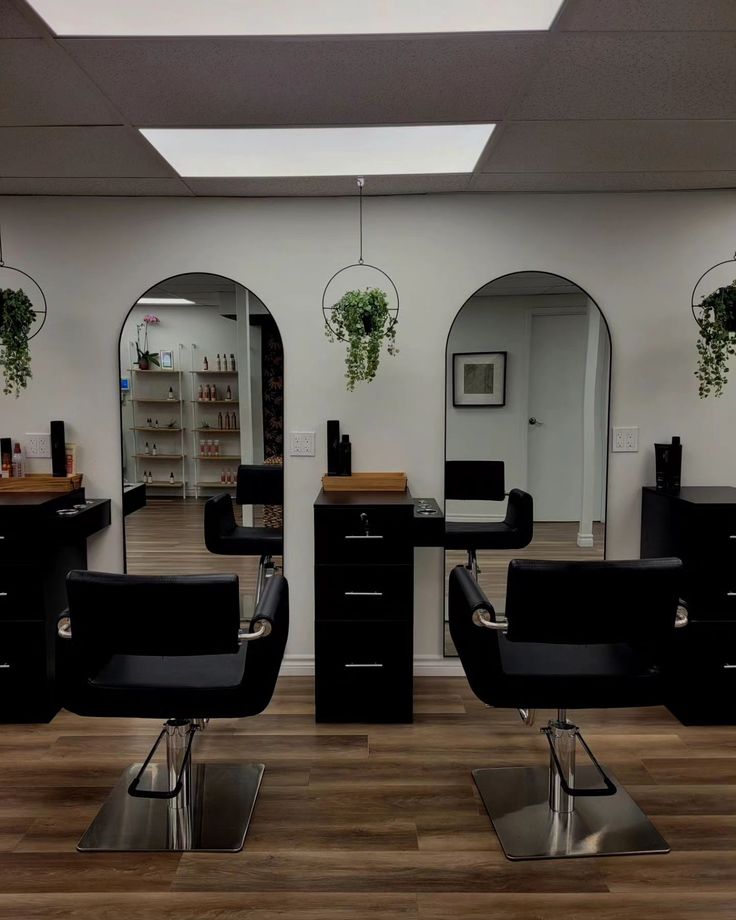 the salon is clean and ready for customers to use