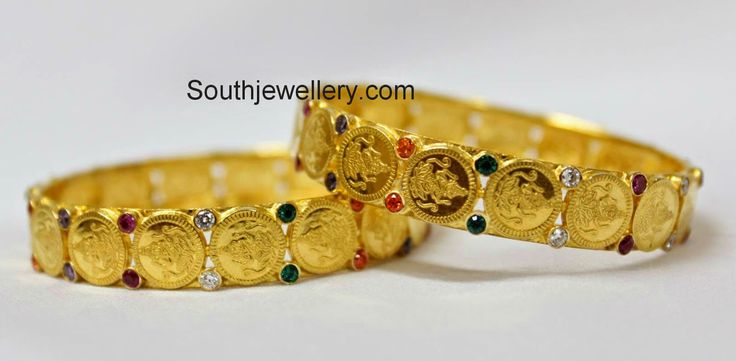 Lakshmi Kasu Bangles Kasu Bangles Gold, Kasu Bangles, Antique Gold Bangles, Latest Jewellery Designs, Gold Bangles Indian, Gold Bangles For Women, Gold Bangle Set, Diamond Wedding Jewelry, Bangles Gold