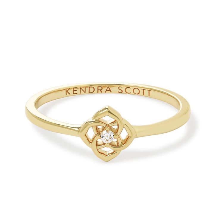 New Kendra Scott Size 5 Ring Gold Kendra Scott Ring, Preppy Wedding Ring, Kendra Scott Ring Gold, Preppy Rings, Kendra Scott Rings, Graduation Ring, Kendra Scott Ring, Graduation Rings, Preppy Jewelry